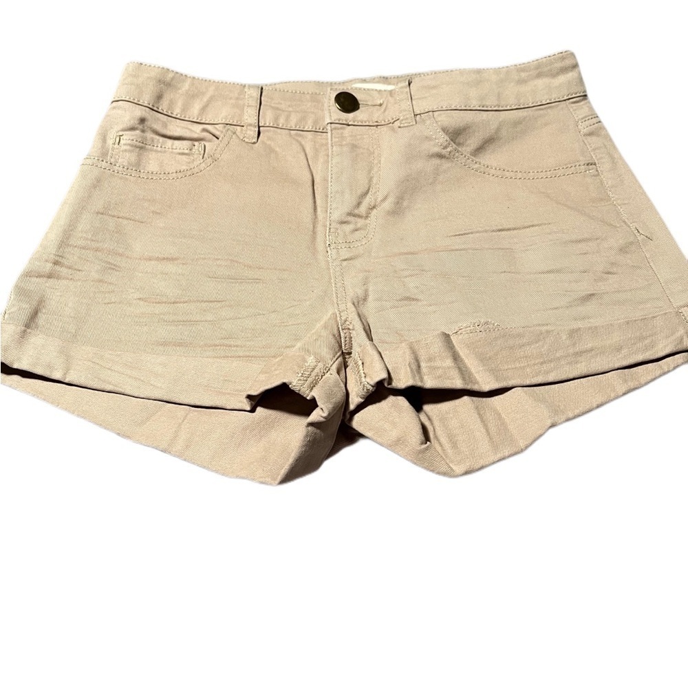 H&M Tan Cuffed Denim Shorts NWOT Size 2 - Picture 1 of 7